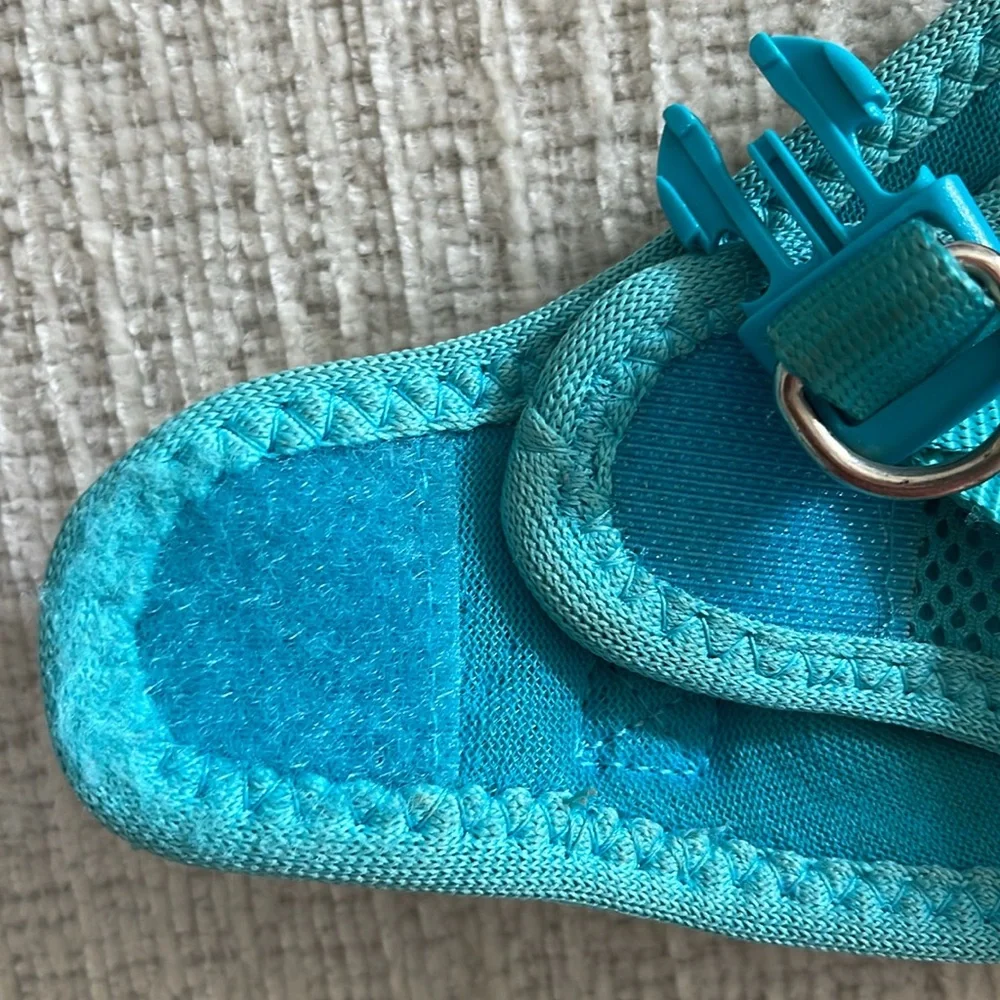 Dog Harness with Velcro and Hook Teal Small
